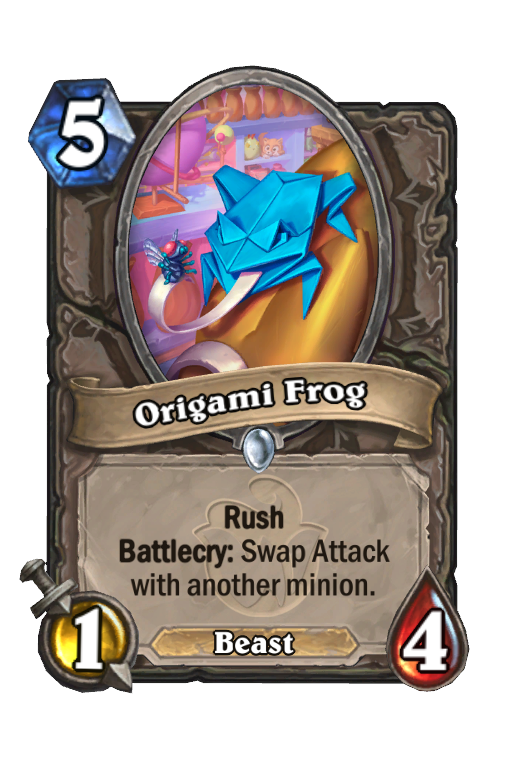 Origami Frog Hearthstone kártya