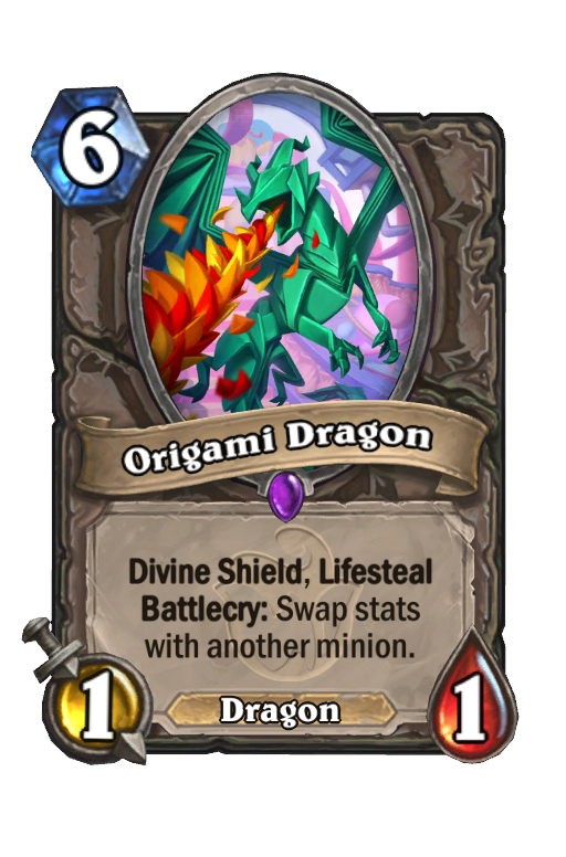 Origami Dragon Hearthstone kártya