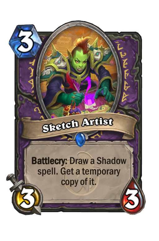 Sketch Artist Hearthstone kártya