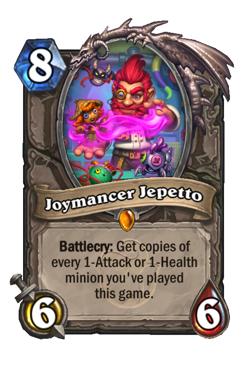 Joymancer Jepetto Hearthstone kártya