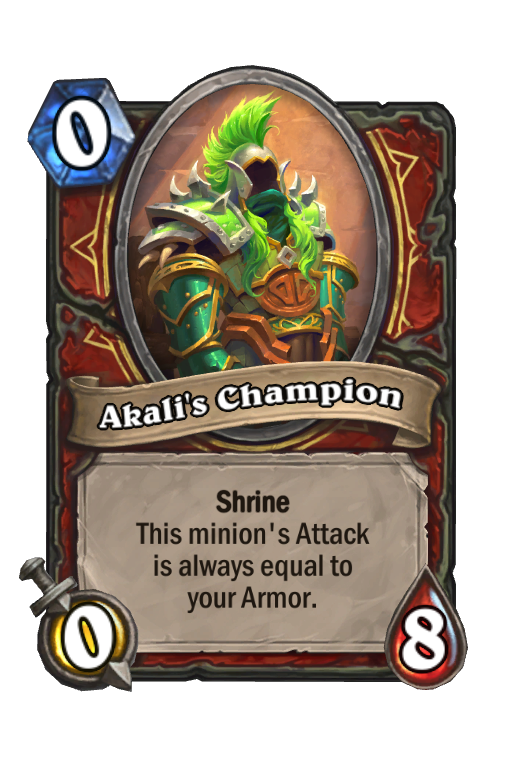 Akali's Champion Hearthstone kártya