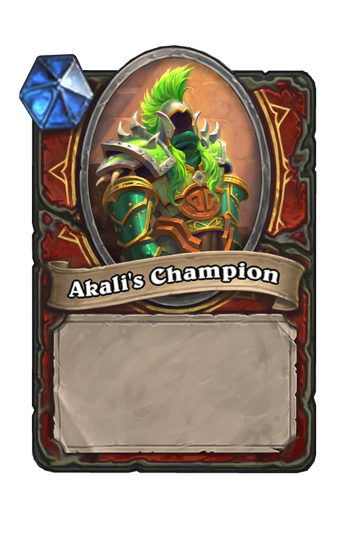 Akali's Champion Hearthstone kártya