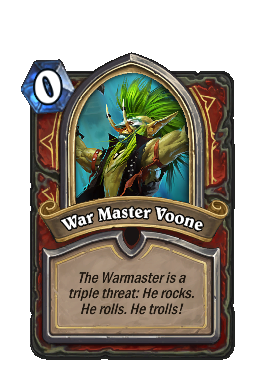War Master Voone Hearthstone kártya