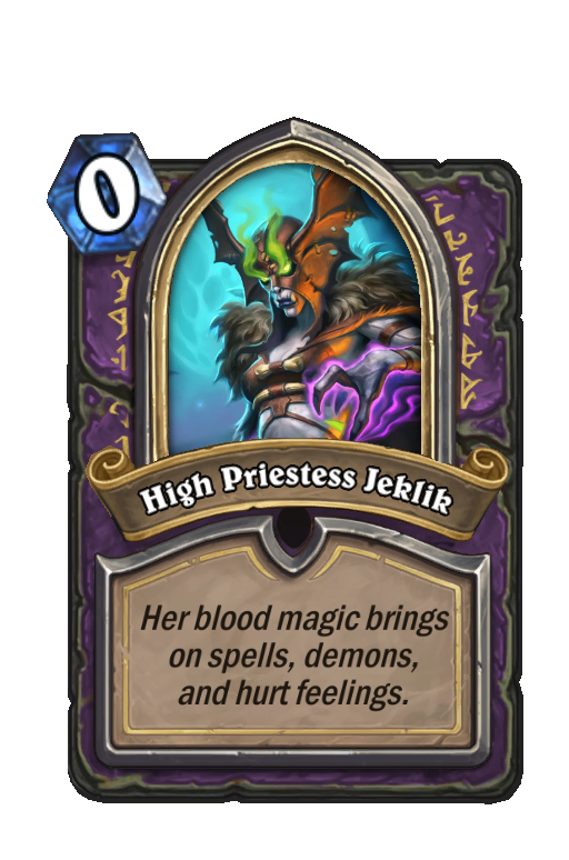 High Priestess Jeklik Hearthstone kártya