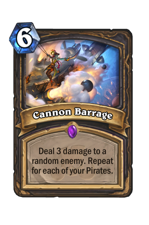 Cannon Barrage Hearthstone kártya
