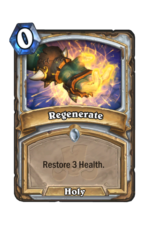 Regenerate Hearthstone kártya