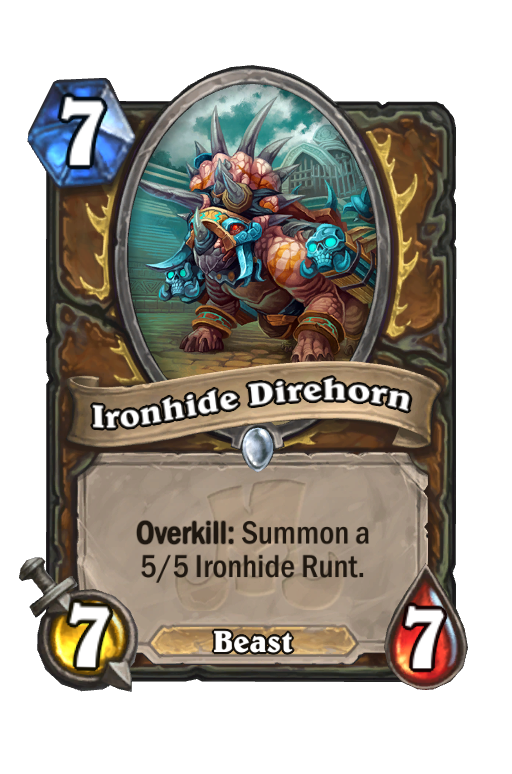 Ironhide Direhorn Hearthstone kártya