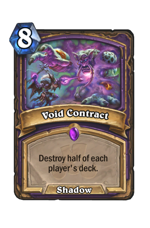 Void Contract Hearthstone kártya