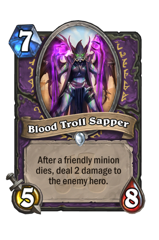 Blood Troll Sapper Hearthstone kártya