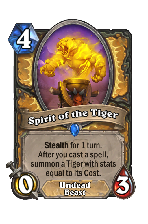 Spirit of the Tiger Hearthstone kártya
