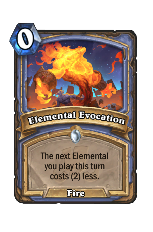 Elemental Evocation Hearthstone kártya