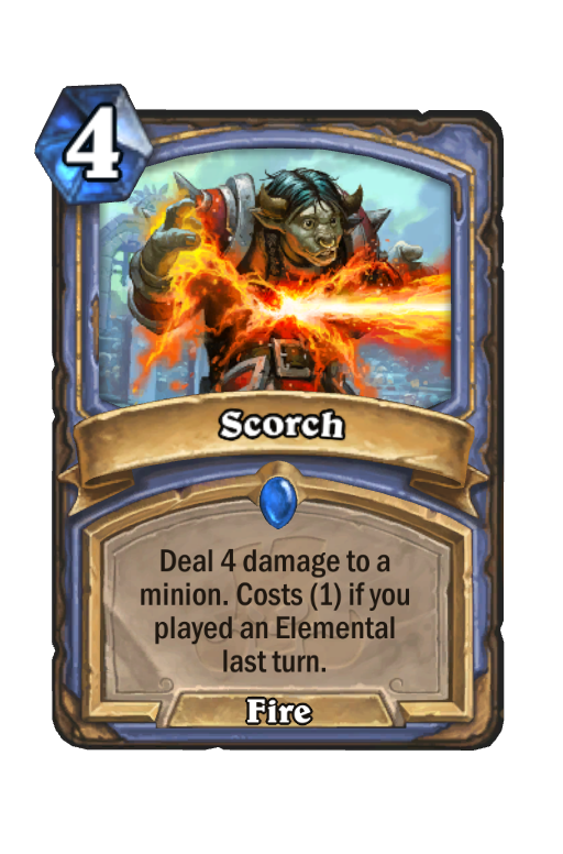 Scorch Hearthstone kártya