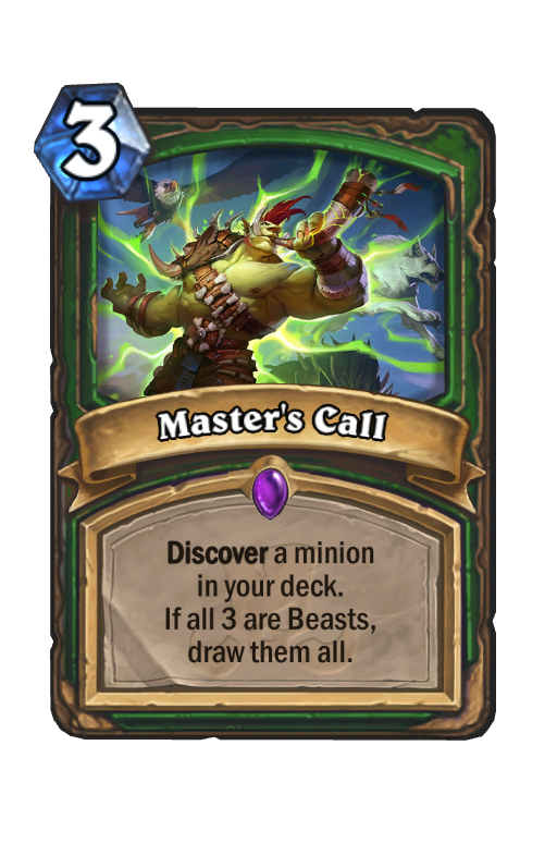 Master's Call Hearthstone kártya