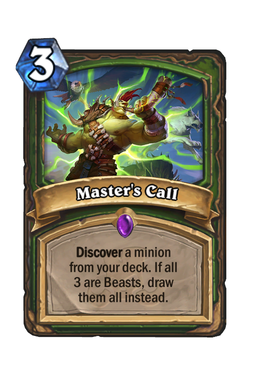 Master's Call Hearthstone kártya