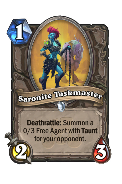 Saronite Taskmaster Hearthstone kártya