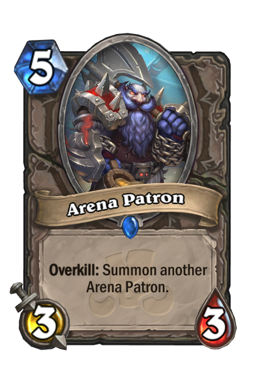 Arena Patron Hearthstone kártya