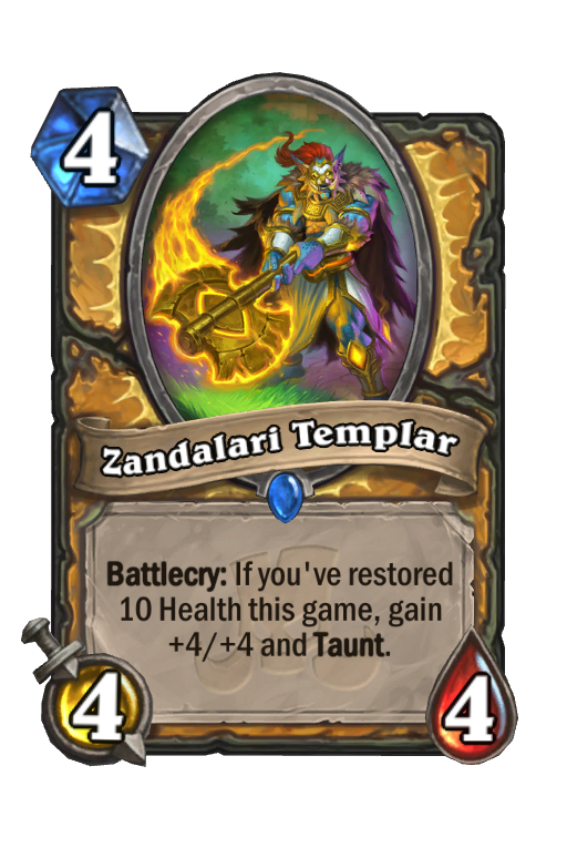 Zandalari Templar Hearthstone kártya