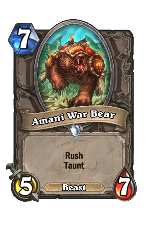 Amani War Bear Hearthstone kártya