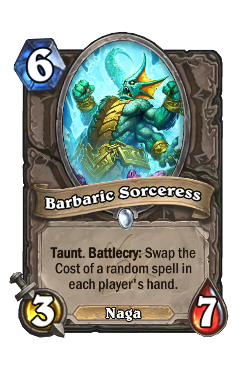 Barbaric Sorceress Hearthstone kártya