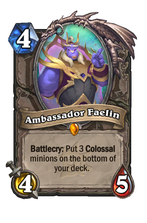 Ambassador Faelin Hearthstone kártya