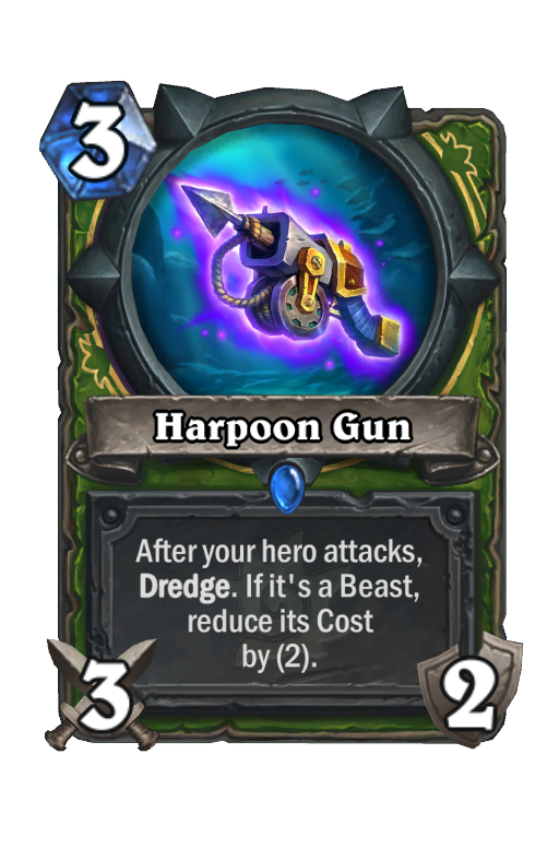Harpoon Gun Hearthstone kártya