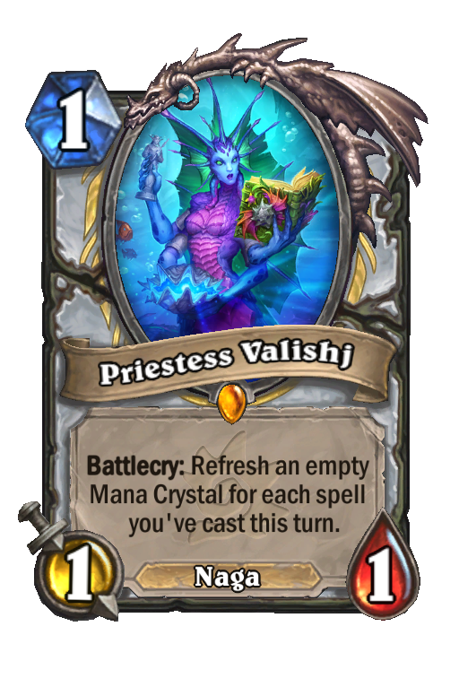 Priestess Valishj Hearthstone kártya