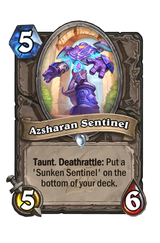 Azsharan Sentinel Hearthstone kártya