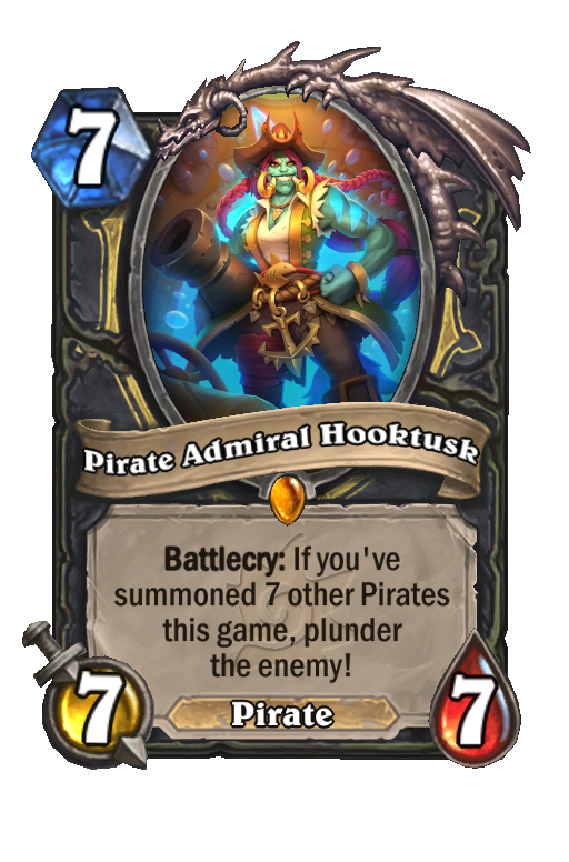 Pirate Admiral Hooktusk Hearthstone kártya