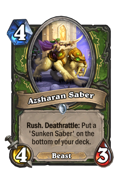 Azsharan Saber Hearthstone kártya