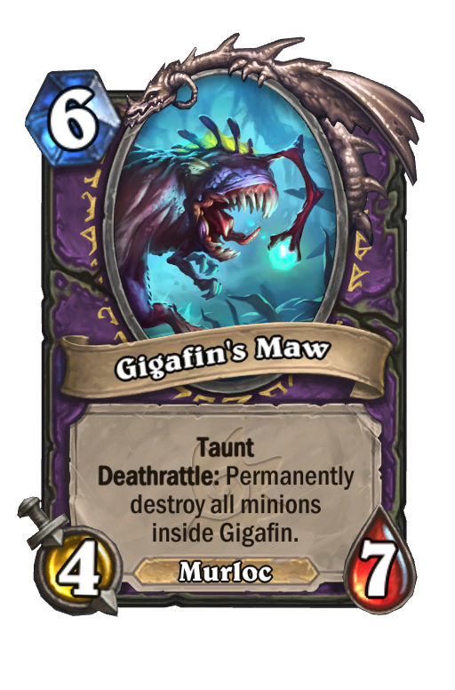 Gigafin's Maw Hearthstone kártya