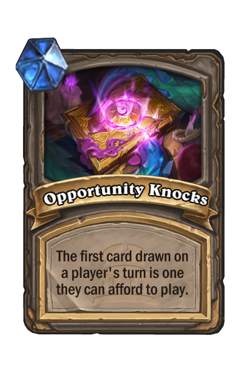 Opportunity Knocks Hearthstone kártya
