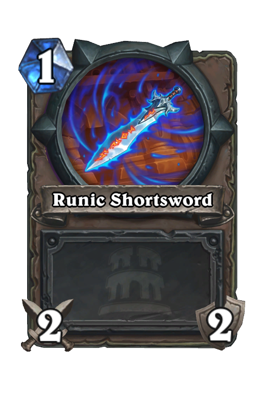 Runic Shortsword Hearthstone kártya