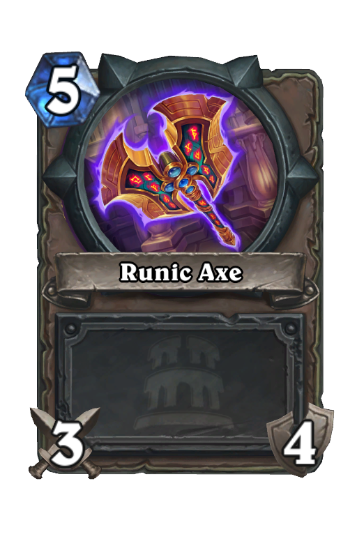 Runic Axe Hearthstone kártya