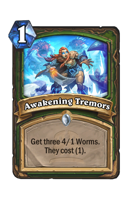 Awakening Tremors Hearthstone kártya