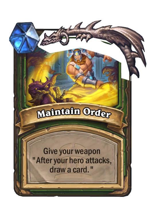 Maintain Order Hearthstone kártya