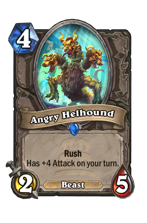 Angry Helhound Hearthstone kártya