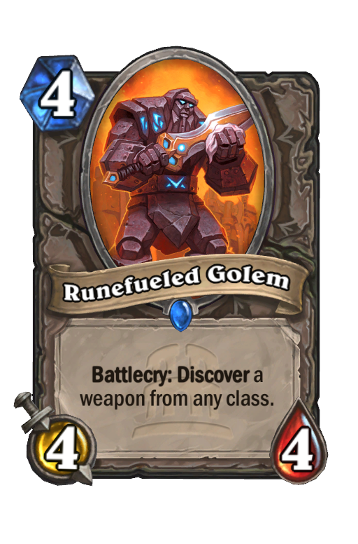 Runefueled Golem Hearthstone kártya