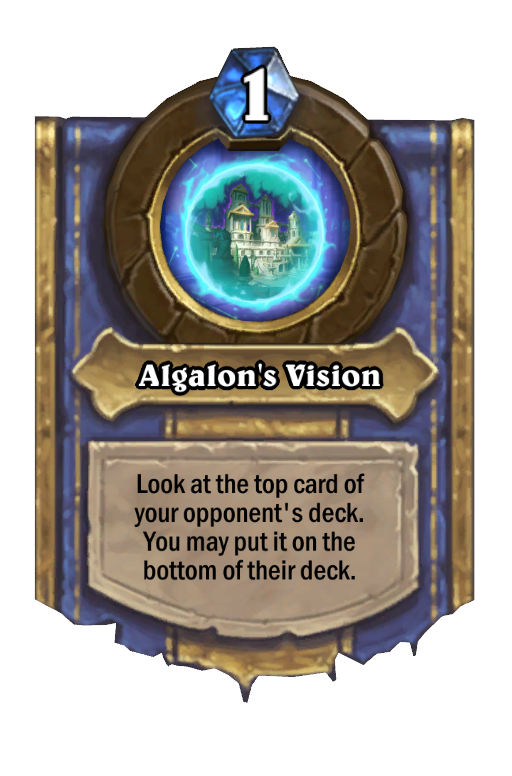 Algalon's Vision Hearthstone kártya