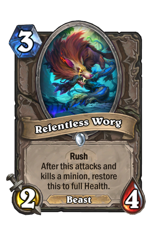 Relentless Worg Hearthstone kártya