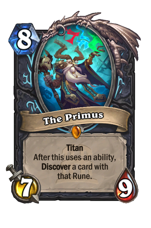 The Primus Hearthstone kártya