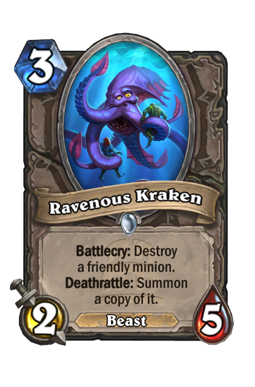 Ravenous Kraken Hearthstone kártya