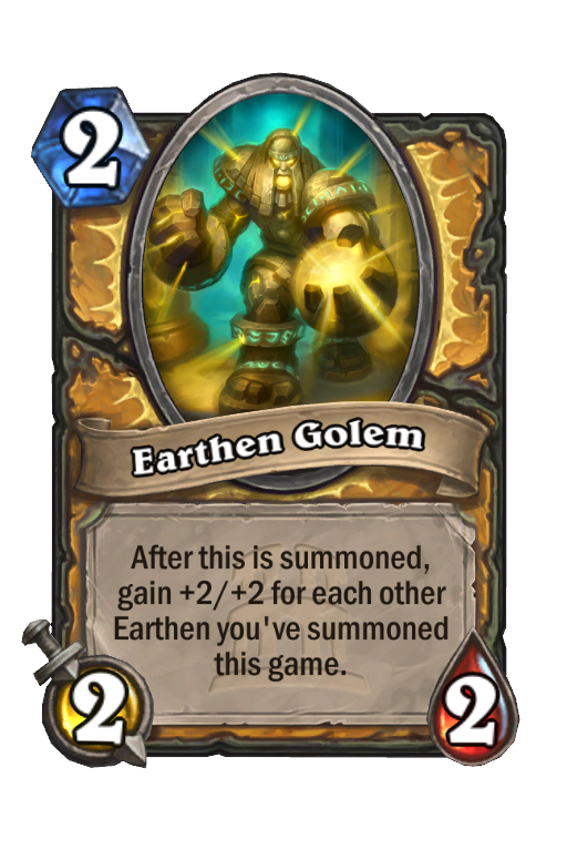 Earthen Golem Hearthstone kártya