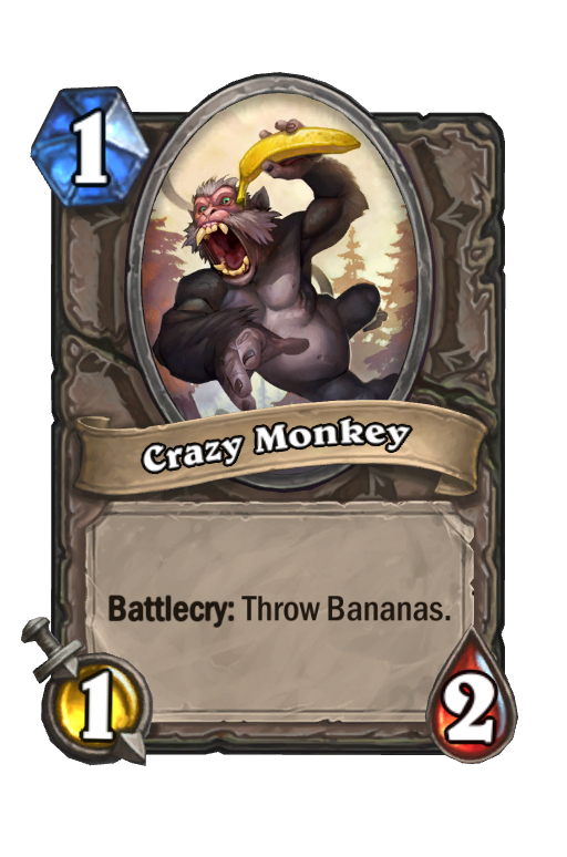 Crazy Monkey Hearthstone kártya