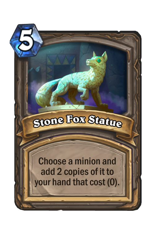 Stone Fox Statue Hearthstone kártya