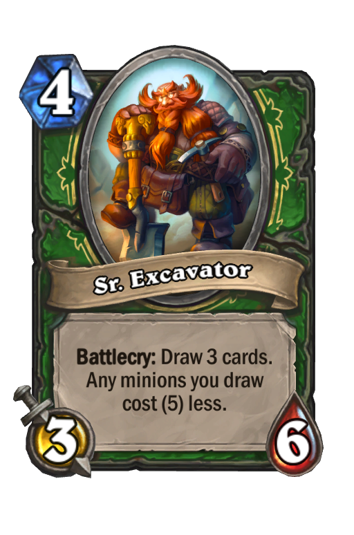 Sr. Excavator Hearthstone kártya