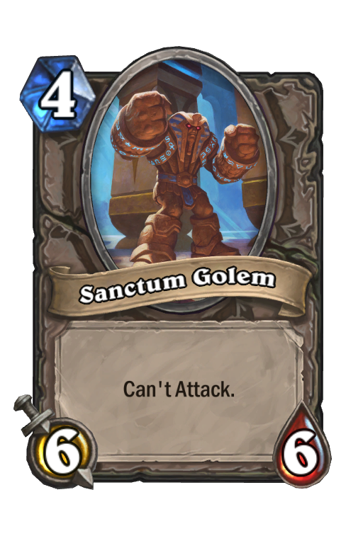 Sanctum Golem Hearthstone kártya