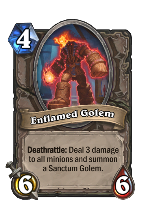 Enflamed Golem Hearthstone kártya