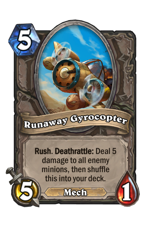 Runaway Gyrocopter Hearthstone kártya