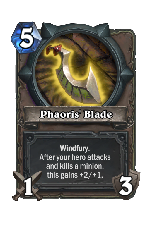 Phaoris' Blade Hearthstone kártya