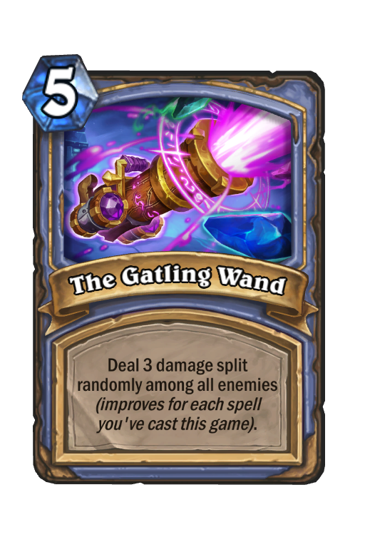 The Gatling Wand Hearthstone kártya